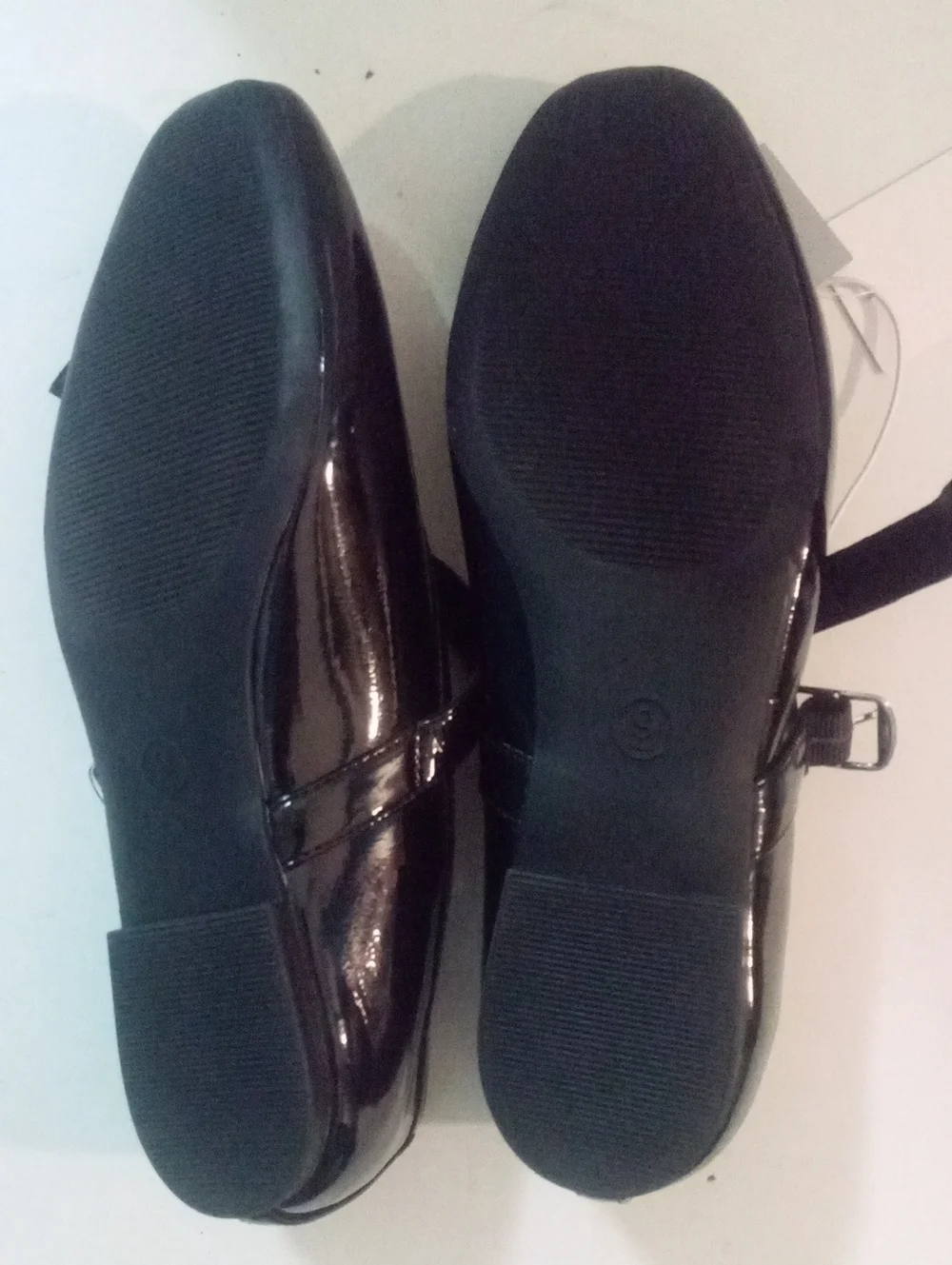 A New Day Black Patent Mary Jane Flats Sz 9 NWT $40 Memory Foam